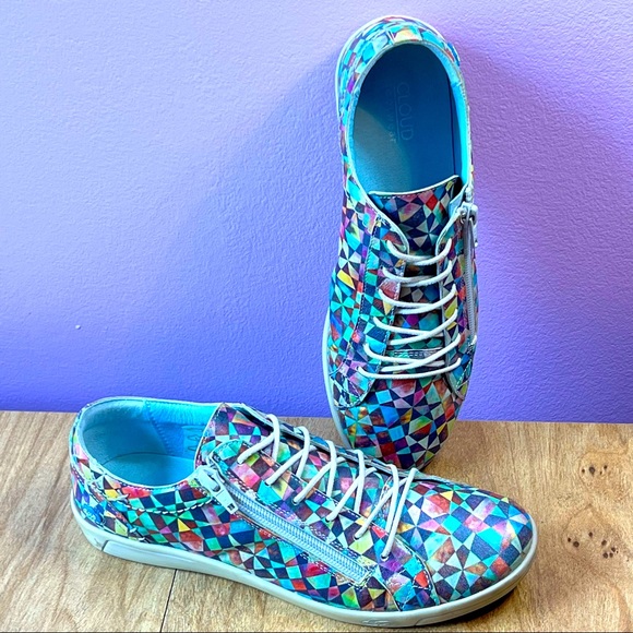 Cloud Footwear Shoes - Cloud Footwear - AIKA MYSTERE - Geometrical Zipper Comfort Sneakers Sz 39